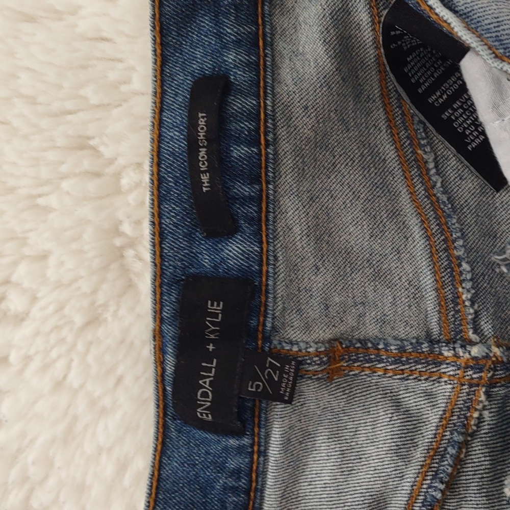 Kendall & Kylie Women's Blue Denim Shorts - Picture 5 of 13